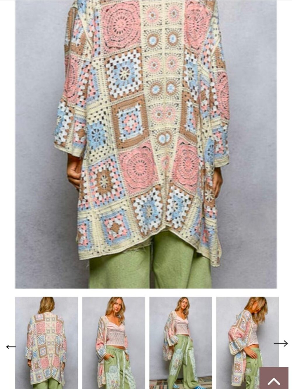 POL Bright Sky Cardigan - Pink Multi one size